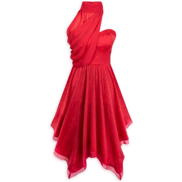 CURELLA DISNEY DRESS SIZE XS NWOT RED LIVE ACTION WITH POCKETS - Picture 1 of 13